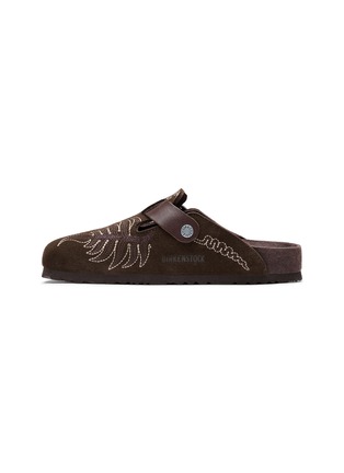 Detail View - Click To Enlarge - BIRKENSTOCK 1774 - x ETRO Embroidered Suede Boston Clogs