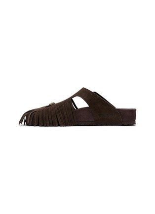 Detail View - Click To Enlarge - BIRKENSTOCK 1774 - x ETRO Suede Fringes Gizeh Sandals