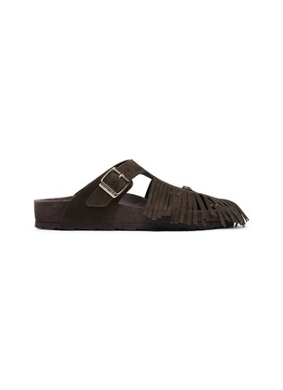Main View - Click To Enlarge - BIRKENSTOCK 1774 - x ETRO Suede Fringes Gizeh Sandals