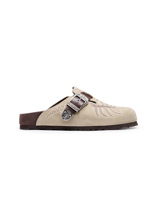 Main View - Click To Enlarge - BIRKENSTOCK 1774 - x ETRO Embroidered Suede Boston Clogs