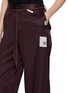  - MIHARA YASUHIRO - Drawstring Waistband Label Detail Satin Pants