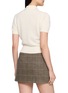 Back View - Click To Enlarge - SPORTY & RICH - Short Sleeve Signature Logo Cashmere Wool Cardigan