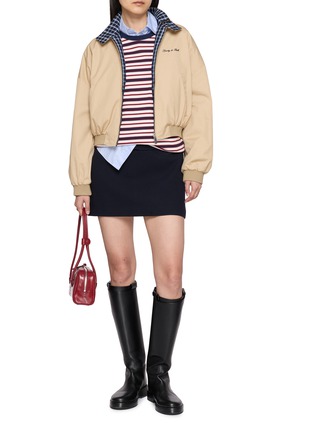 Figure View - Click To Enlarge - SPORTY & RICH - Brighton Reversible Signature Logo Jacket