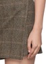  - SPORTY & RICH - Signature Logo Fold Front Chequered Mini Skirt