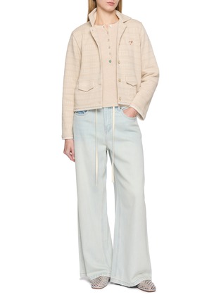 Figure View - Click To Enlarge - YOUNG N SANG - Pink Knit Short Jacket