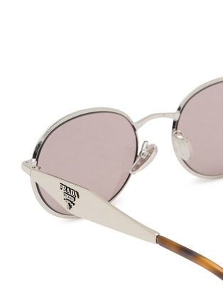 Detail View - Click To Enlarge - PRADA - Metal Round Sunglasses