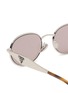 Detail View - Click To Enlarge - PRADA - Metal Round Sunglasses