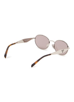 Figure View - Click To Enlarge - PRADA - Metal Round Sunglasses