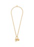 LANE CRAWFORD VINTAGE ACCESSORIES 1990s' Gold Toned Dangle Charm Necklace