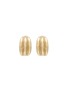 LANE CRAWFORD VINTAGE ACCESSORIES 1990s' Gold Toned Rope Detail Clip On Hoop Earrings