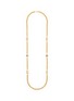 LANE CRAWFORD VINTAGE ACCESSORIES 1990's Gold Toned Faux Pearl Stone Necklace