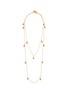 LANE CRAWFORD VINTAGE ACCESSORIES 1990's Gold Toned Faux Pearl Beaded Necklace