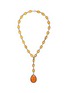 LANE CRAWFORD VINTAGE ACCESSORIES 1960's Sliver Toned Crystal Drop Necklace