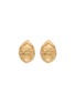 LANE CRAWFORD VINTAGE ACCESSORIES 1990s' Gold Toned Fabergé Egg Clip On Earrings