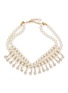 LANE CRAWFORD VINTAGE ACCESSORIES 2000s' Faux Pearl Diamanté Drop Choker