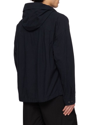 Back View - Click To Enlarge - THE VIRIDI-ANNE - Hooded Button Up Shirt