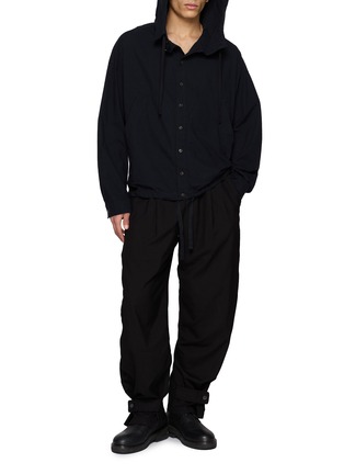 Figure View - Click To Enlarge - THE VIRIDI-ANNE - Hooded Button Up Shirt