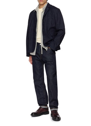 Figure View - Click To Enlarge - EDWIN - Garment Dyed Slim Medium Wash Jeans