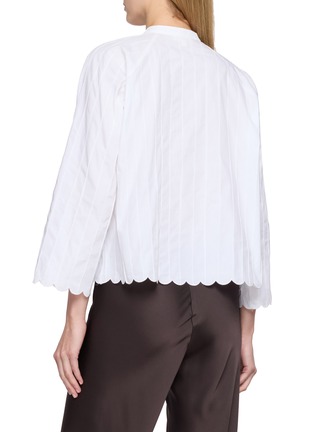 Back View - Click To Enlarge - MS MIN - Tie Front Pleated Top