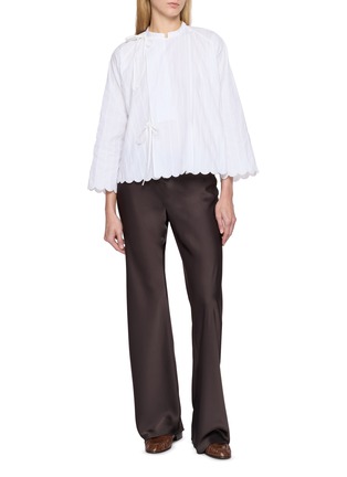 Figure View - Click To Enlarge - MS MIN - Tie Front Pleated Top