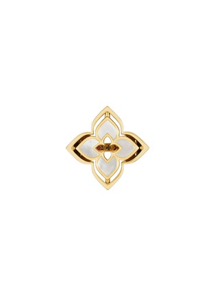  - ROBERTO COIN - Venetian Princess 18K Rose Gold Diamond Mother Of Pearl Ruby Ring — EU 52