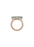 Detail View - Click To Enlarge - ROBERTO COIN - Princess Flower 18K Rose White Gold Diamond Turquoise Ruby Ring