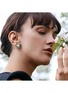 Detail View - Click To Enlarge - ROBERTO COIN - Princess Flower 18K Rose White Gold Diamond Malachite Ruby Stud Earrings