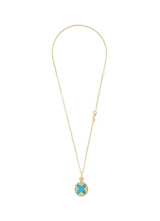 Detail View - Click To Enlarge - ROBERTO COIN - Venetian Medallions 18K Gold Diamond Turquoise Ruby Necklace