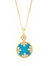 ROBERTO COIN Venetian Medallions 18K Gold Diamond Turquoise Ruby Necklace