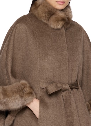  - CHEVITE - Sable Trim Cashmere Belted Cape