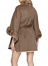 Back View - Click To Enlarge - CHEVITE - Sable Trim Cashmere Belted Cape