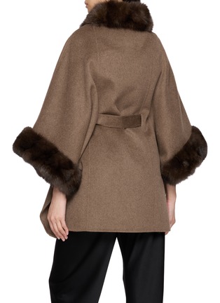 Back View - Click To Enlarge - CHEVITE - Sable Front Cashmere Cape