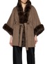 Main View - Click To Enlarge - CHEVITE - Sable Front Cashmere Cape