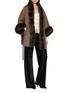 Figure View - Click To Enlarge - CHEVITE - Sable Front Cashmere Cape