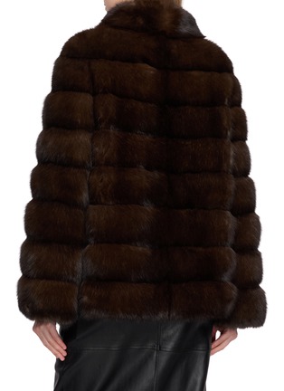 Back View - Click To Enlarge - CHEVITE - Reversible Sable Fur Trim Jacket