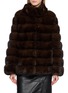 CHEVITE Reversible Sable Fur Trim Jacket