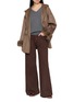 Figure View - Click To Enlarge - CHEVITE - Chinchilla Cuff Cashmere Knit Hooded Jacket