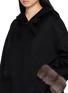  - CHEVITE - Chinchilla Cuff Cashmere Knit Hooded Jacket