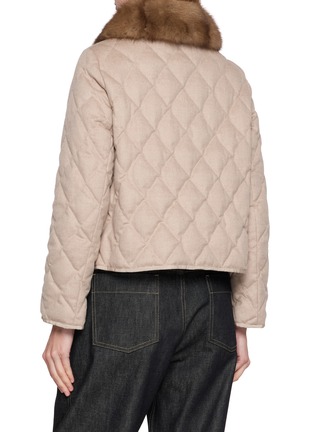 Back View - Click To Enlarge - CHEVITE - Quilted Sable Fur Collar Jacket