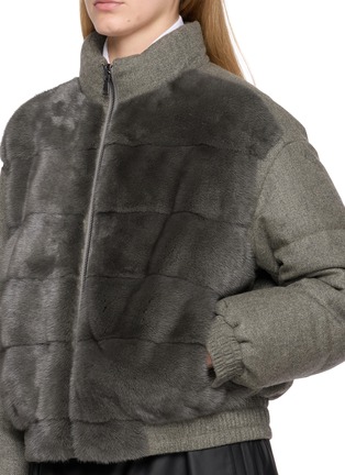  - CHEVITE - Mink Fur Wool Goose Down Jacket