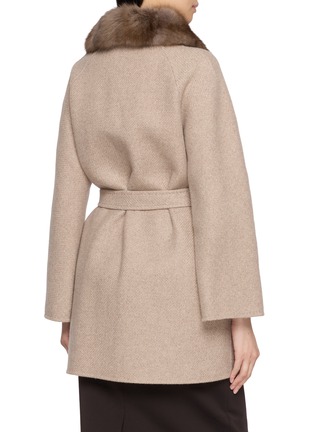 Back View - Click To Enlarge - CHEVITE - Sable Collar Cashmere Twill Jacket