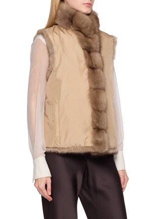 Detail View - Click To Enlarge - CHEVITE - Reversible Sable Furt Collar Vest