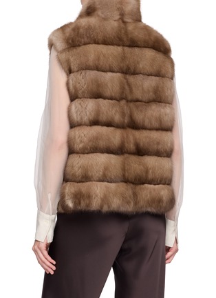 Back View - Click To Enlarge - CHEVITE - Reversible Sable Furt Collar Vest