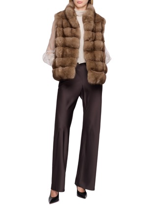 Figure View - Click To Enlarge - CHEVITE - Reversible Sable Furt Collar Vest
