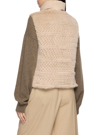 Back View - Click To Enlarge - CHEVITE - Reversible Mink Rex Fur Down Vest