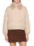 CHEVITE Quilted Mink Fur Collar Jacket