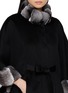 - CHEVITE - Chinchilla Collar Cuff Cashmere Cape