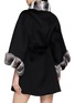 Back View - Click To Enlarge - CHEVITE - Chinchilla Collar Cuff Cashmere Cape