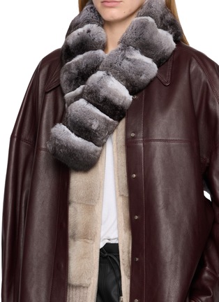 Figure View - Click To Enlarge - CHEVITE - Chinchilla Fur Clip Muffler