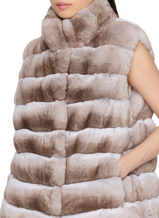  - CHEVITE - Stand Collar Chinchilla Fur Vest
